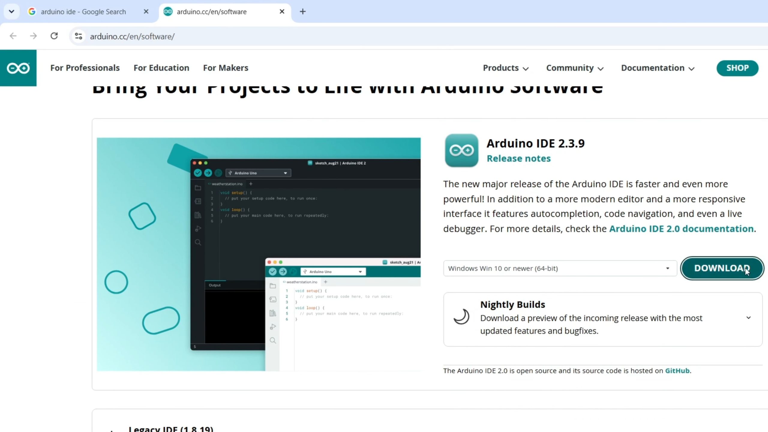 Arduino IDE-closeup